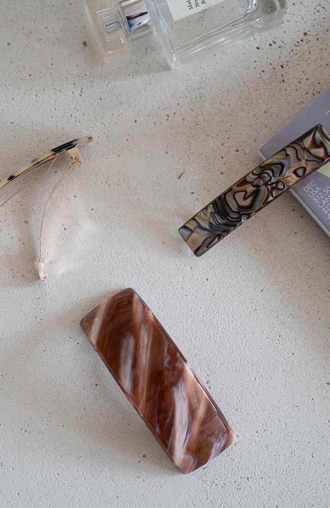 Rectangle Volume Barrette - French Classic
