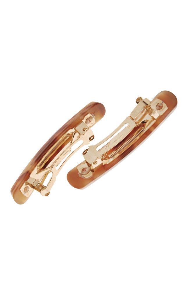 Mini Rectangle Barrette Pair - Classic