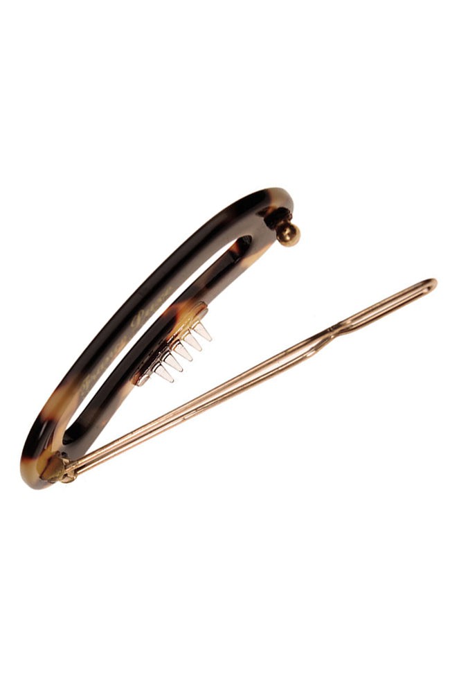 Mini Oval Tige Boule Barrette - French Classic