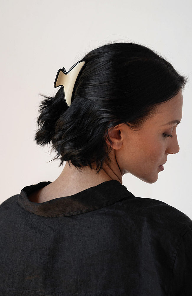 Maybell Claw Clip - Black & Ivory