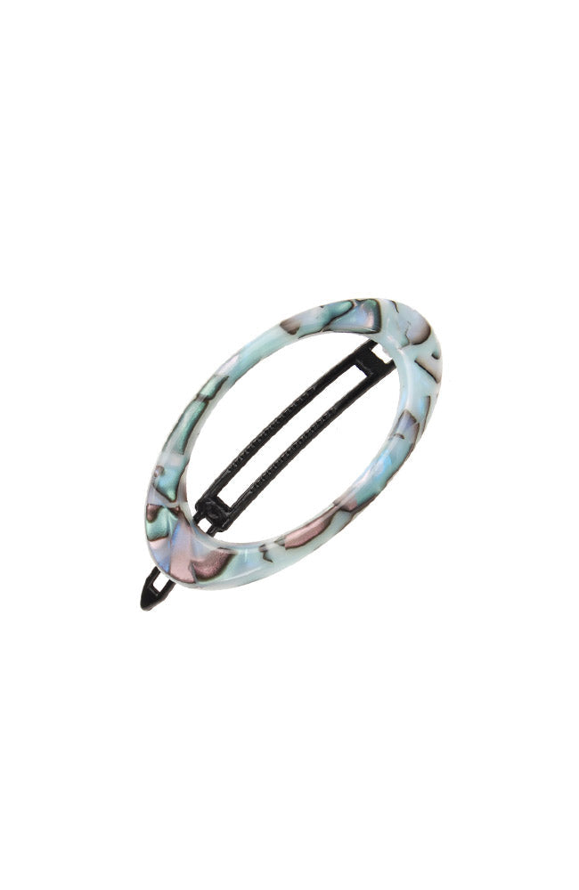 Cutout Oval Plastic Tige Boule Barrette - Classic